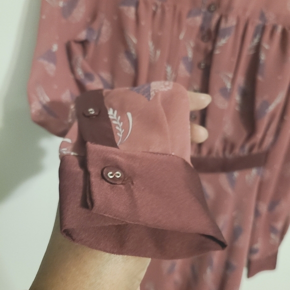 Modcloth | Women's Just My Typist Long Sleeve Sheer Shirtdress (Size XS) - Picture 10 of 16